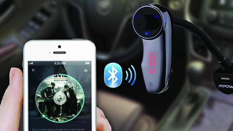 Mpow Streambot Bluetooth FM Transmitter, $13 with code W4BB7PDJ